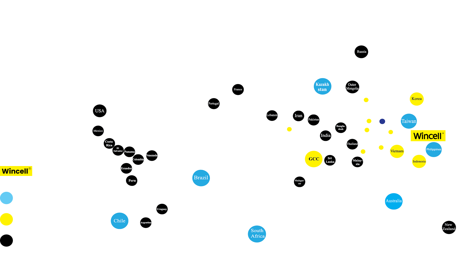 World Map with Office Locations