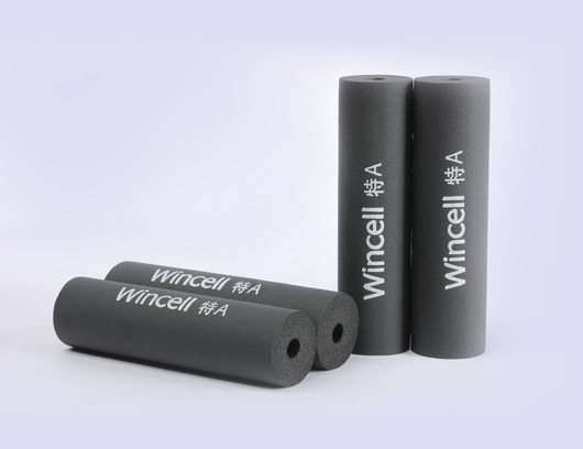 Classic black rubber and plastic insulation pipe
