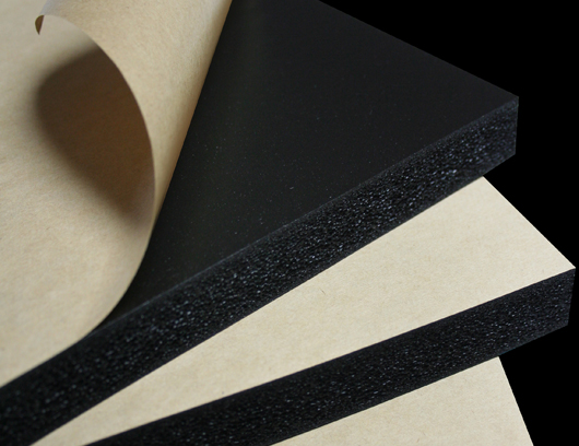 Rubber plastic insulation backing board
