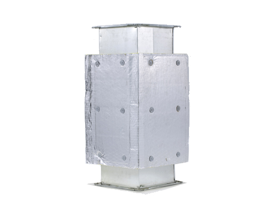 Wrapped smoke exhaust insulation duct